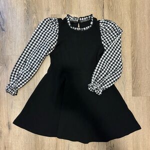 Charming Black and White Kids Dress
